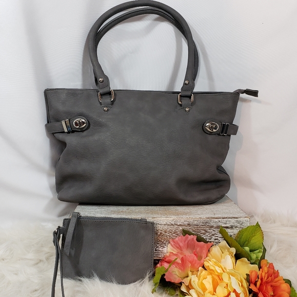 Charming Charlie Handbags - 🚫SOLD 🚫Charming Charlie Stone Gray Satchel